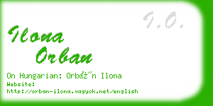 ilona orban business card